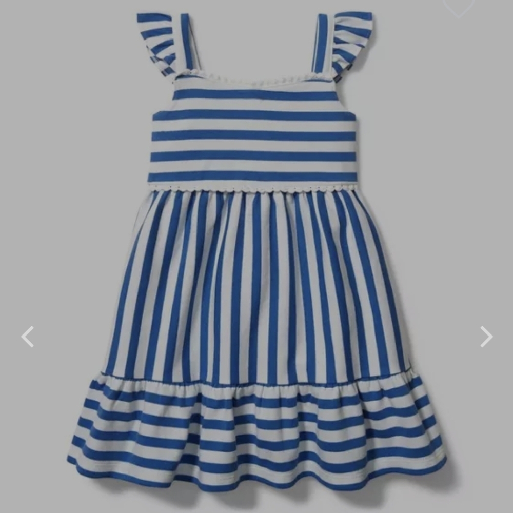 Janie and Jack Navy and White Striped Dress